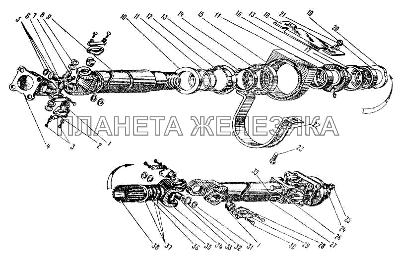 Карданные валы ПАЗ-672М