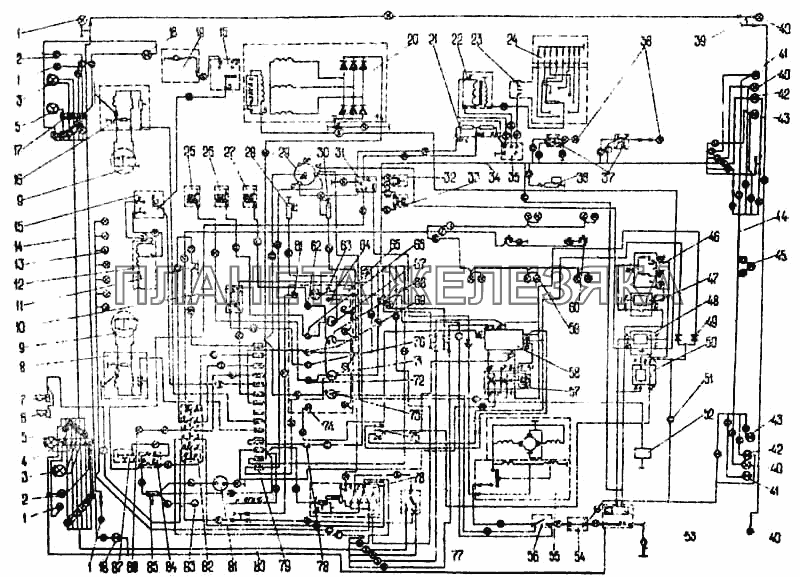 Схема электрооборудования ПАЗ-672М