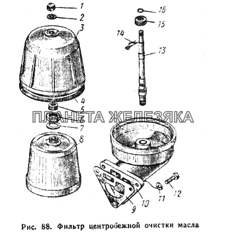 Фильтр центробежной очистки масла К-700