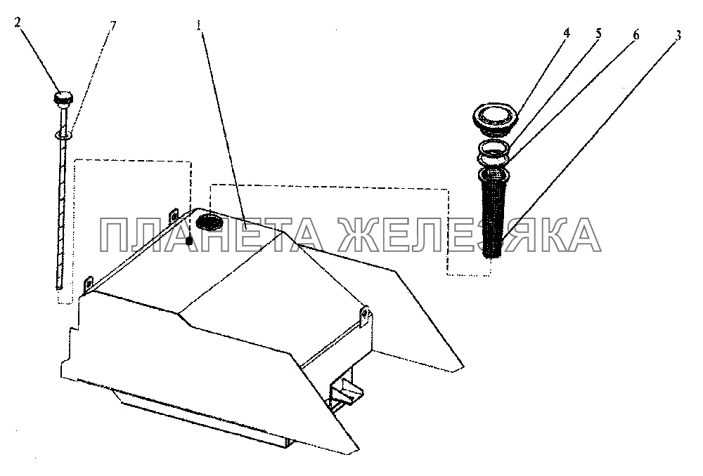 Бак топливный K-744P1