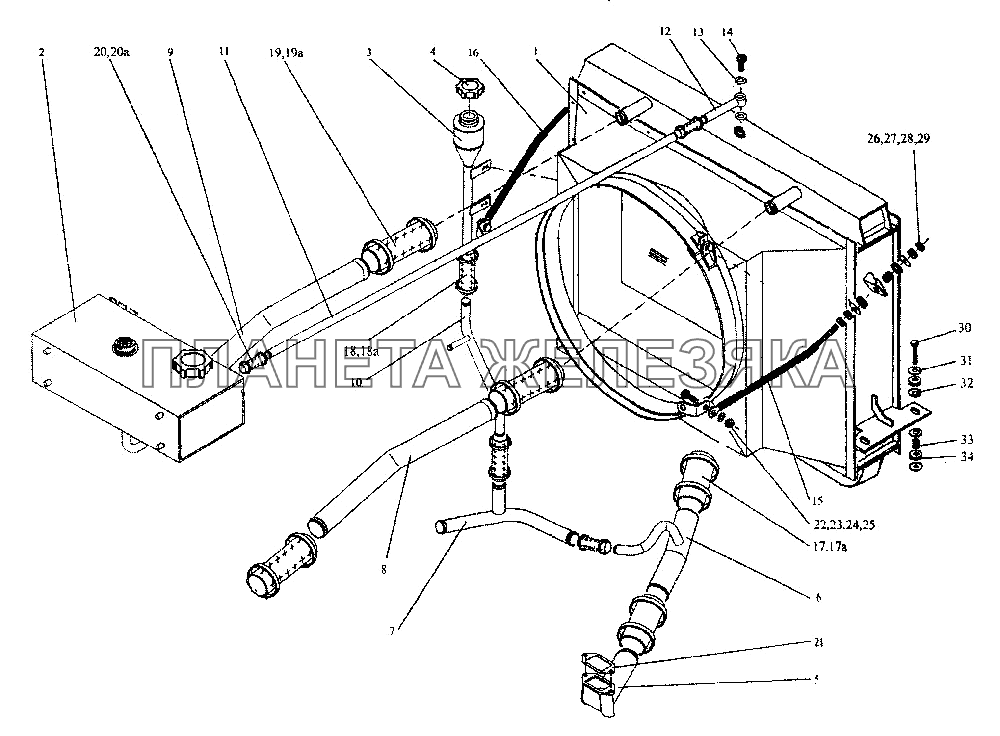 Система охлаждения двигателя K-744P1