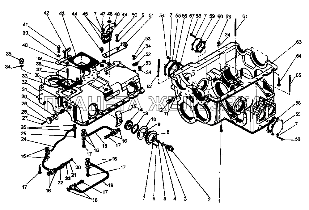 Картер коробки передач K-744P1