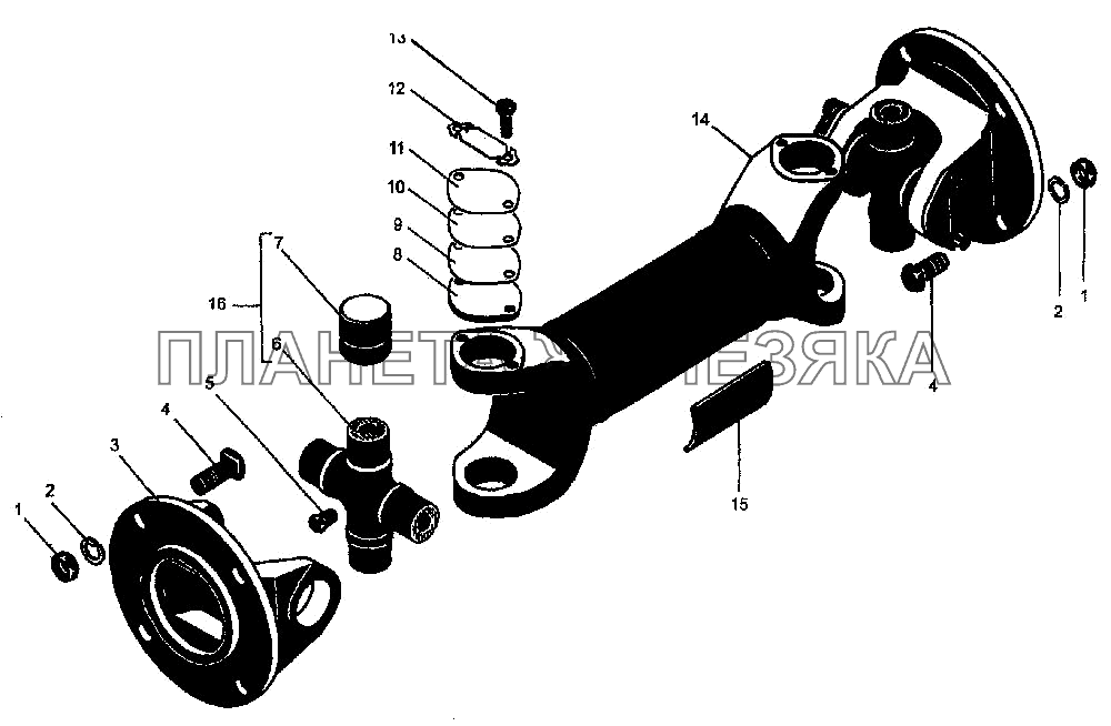 Вал карданный передний K-744P1