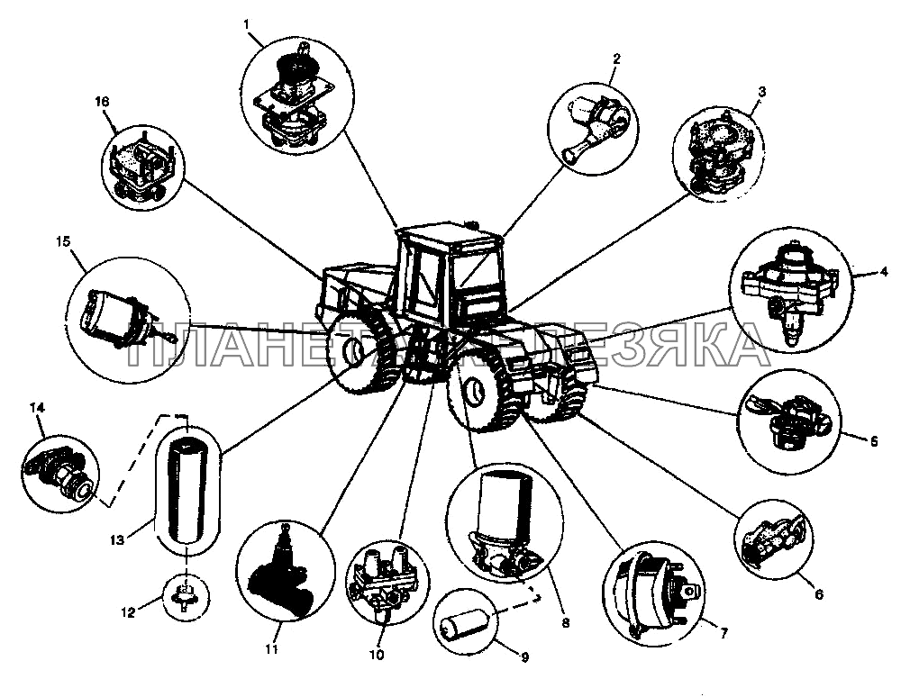 Узлы тормозной системы K-744P1