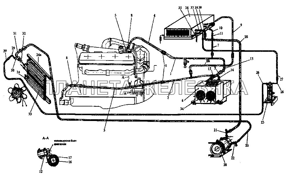 Система кондиционирования, вентиляции и отопления воздуха кабины K-744P1