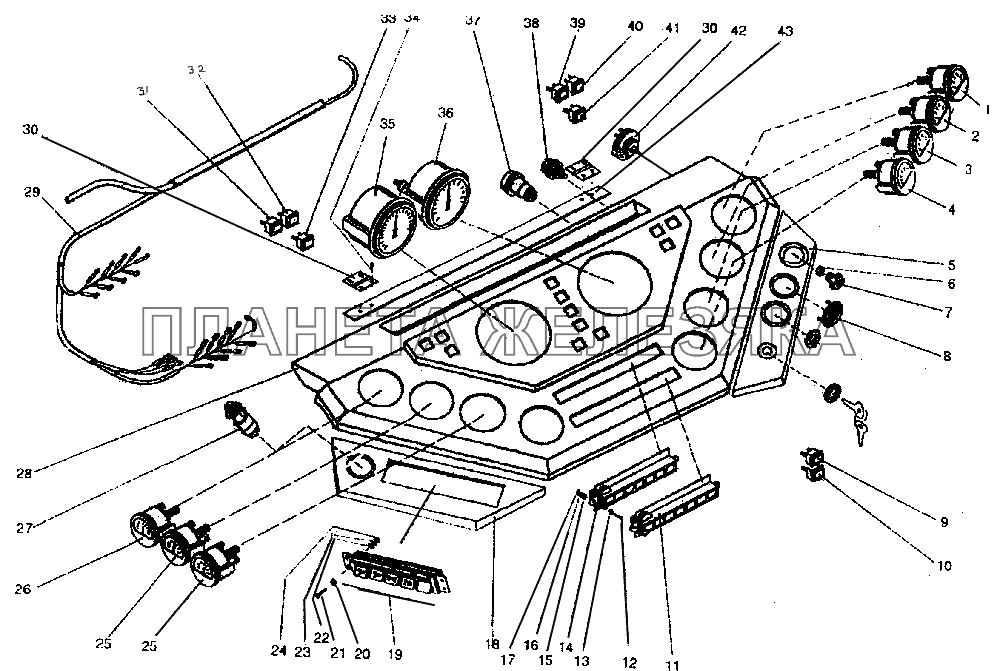 Щиток приборов K-744P1