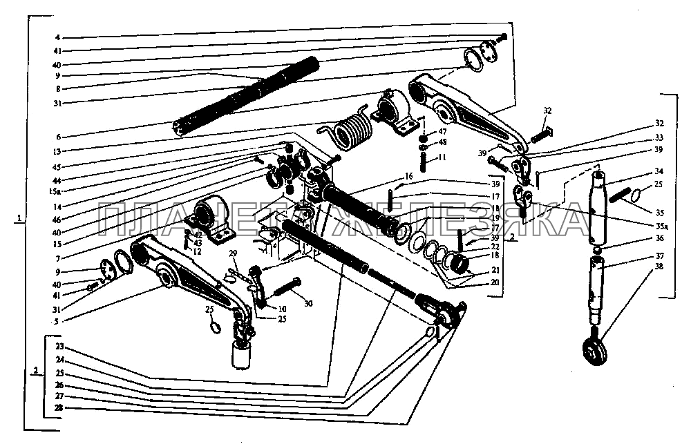 Механизм навески (верхняя часть) K-744P1