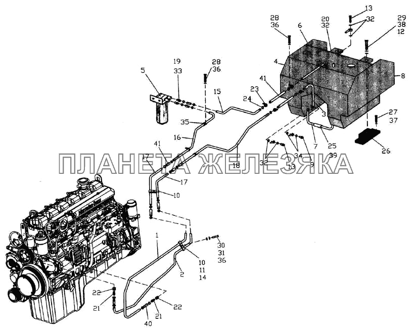 Система питания 744P2-1100000-3 К-744Р2