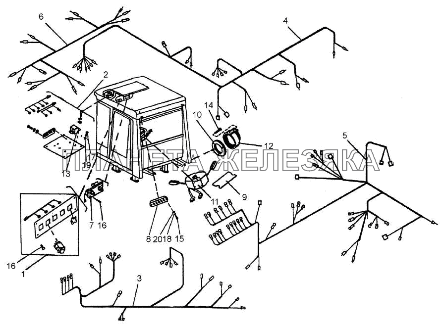 Электрооборудование кабины 744P2-3799000-5 К-744Р2