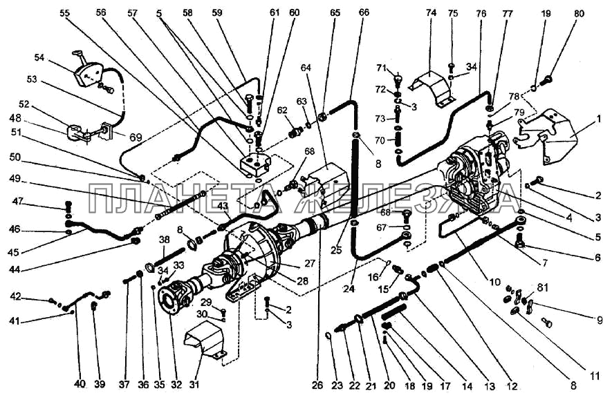 Механизм отбора мощности 744P1-4200000 К-744Р2