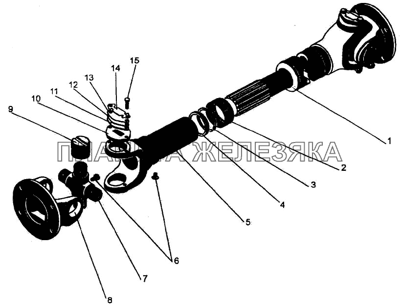 Вал карданный механизма отбора мощности 2256010-4239000 К-744Р2