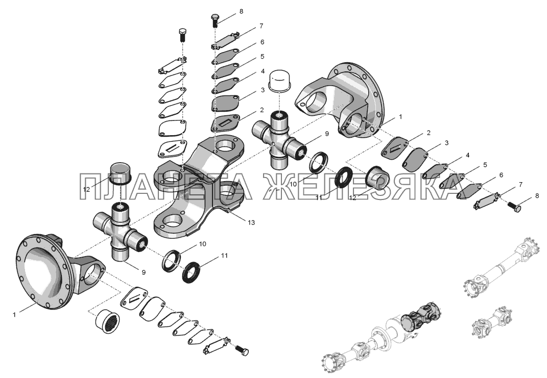 2256010-2204000 Вал карданный К-744Р1 