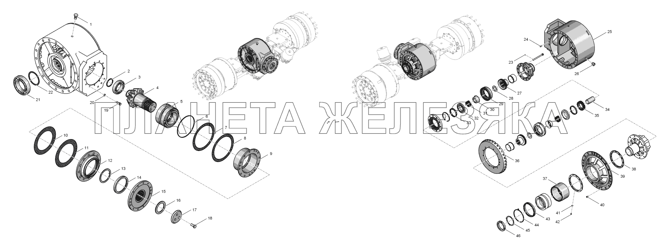 2765020-2302000 Передача главная с дифференциалом К-744Р1 2765020-2302000 Передача главная с дифференциалом К-744Р1