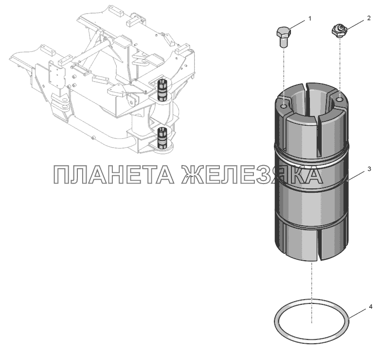2765020-2800010 Ось К-744Р1 2765020-2800010 Ось К-744Р1