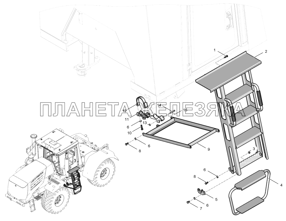 744Р-8210000-3 Лестница К-744Р2 