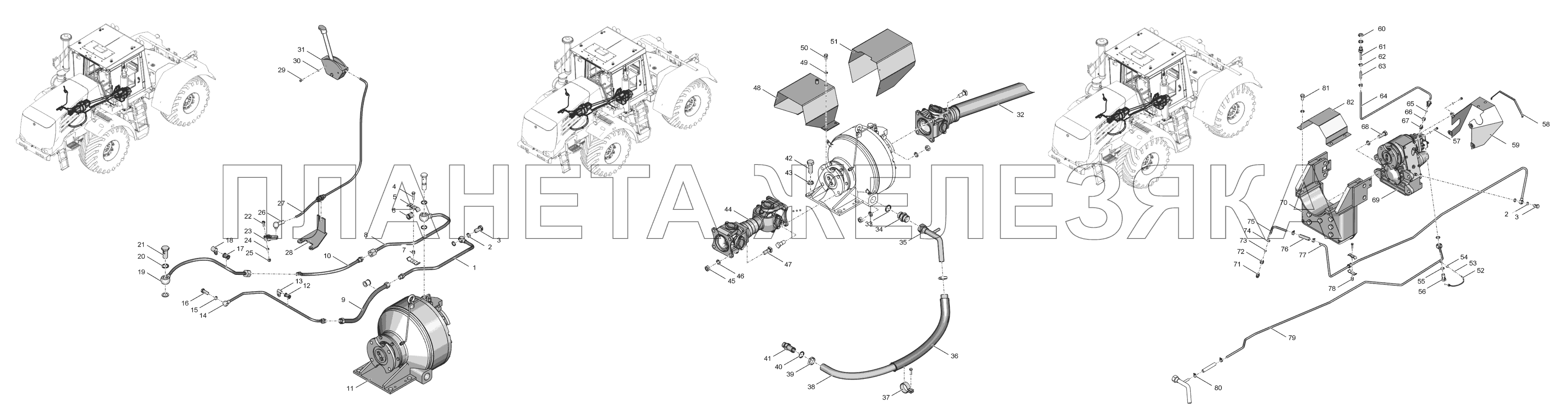 744Р-4200000-02 Механизм отбора мощности К-744Р2 