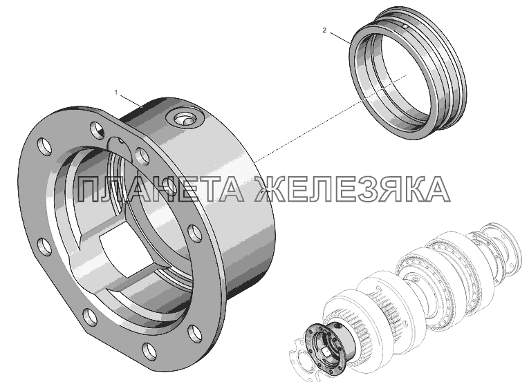 700А.17.01.020-1 Опора левая К-744Р2 