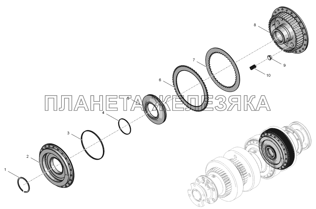 744Р-17.01.220 Фрикцион К-744Р2 