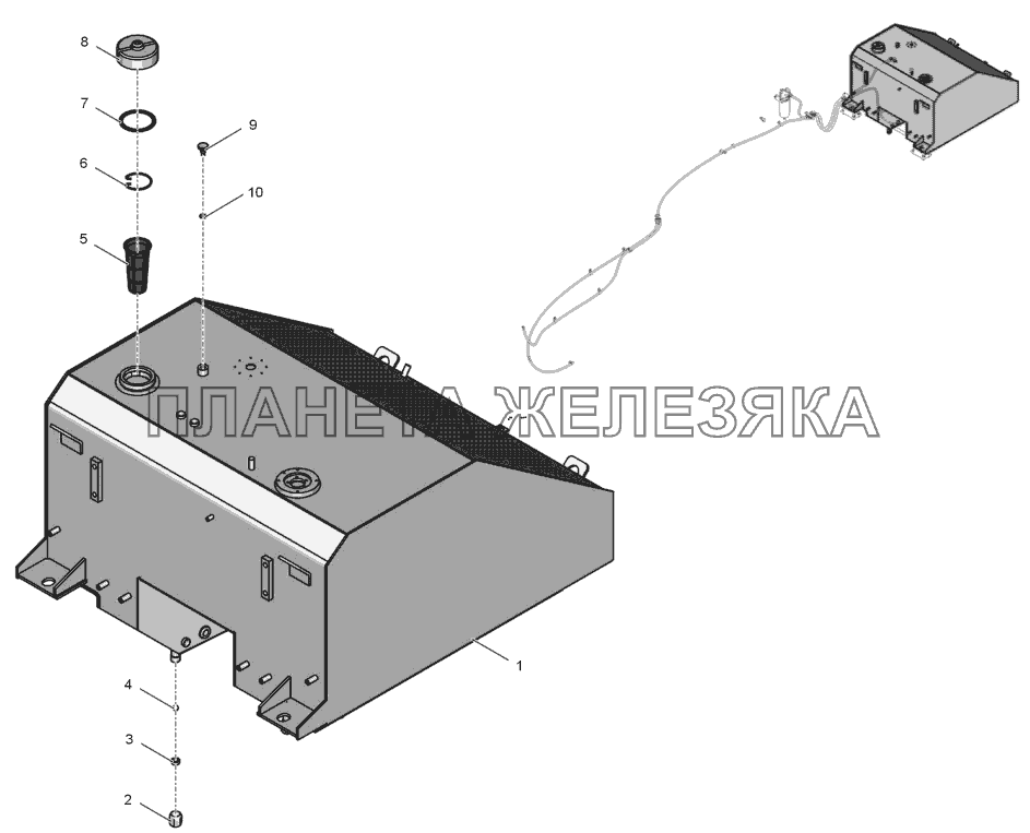 744Р1-1101000-4 Бак топливный К-744Р2 