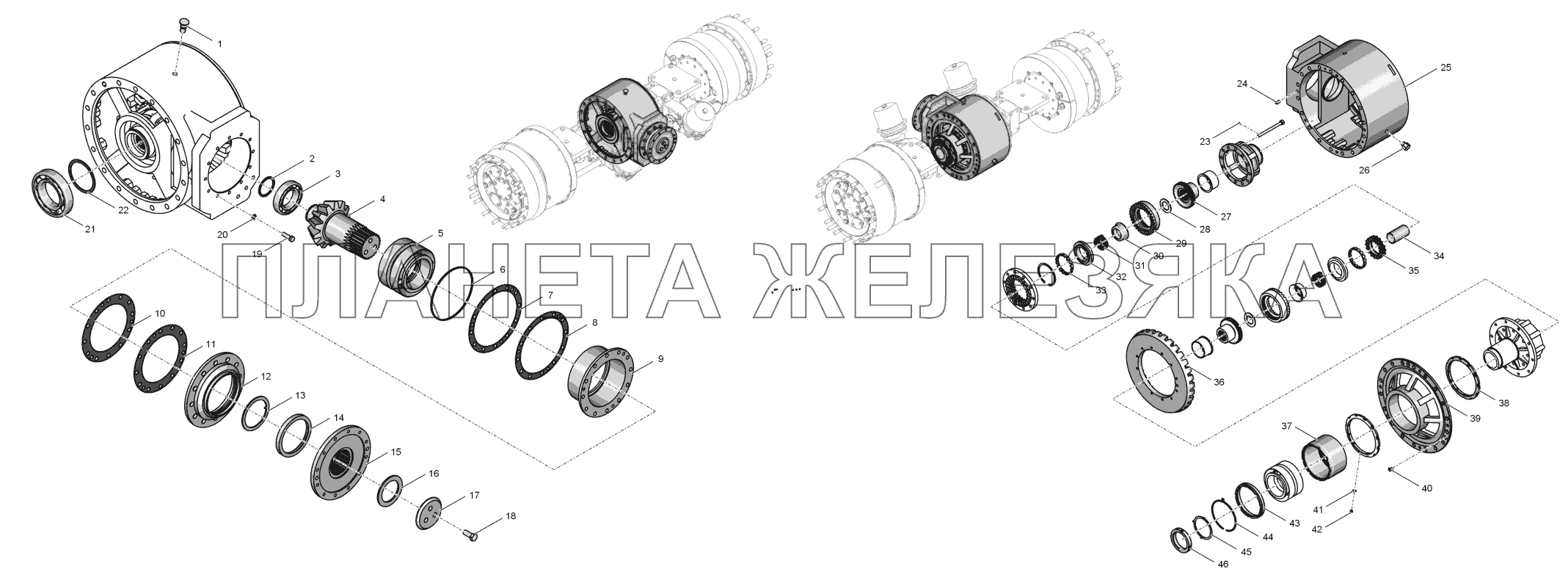 2765020-2302000 Передача главная с дифференциалом К-744Р2 