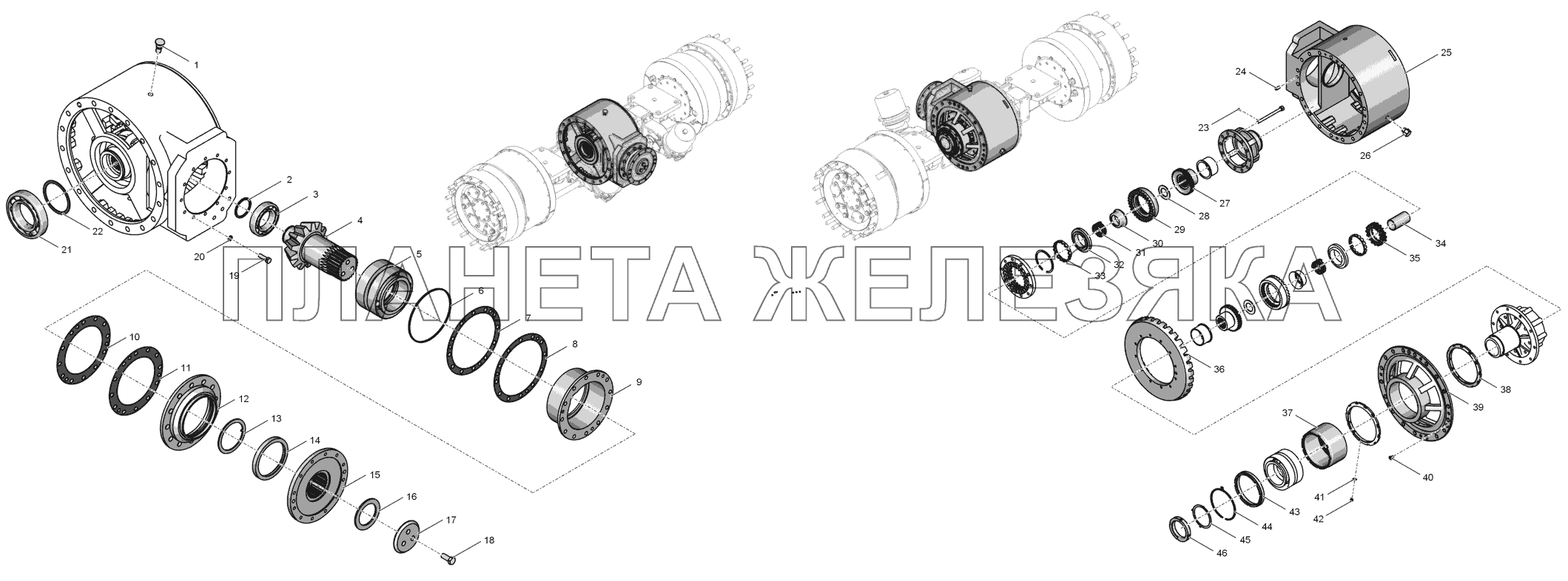 2765020-2302000 Передача главная с дифференциалом К-744Р2 