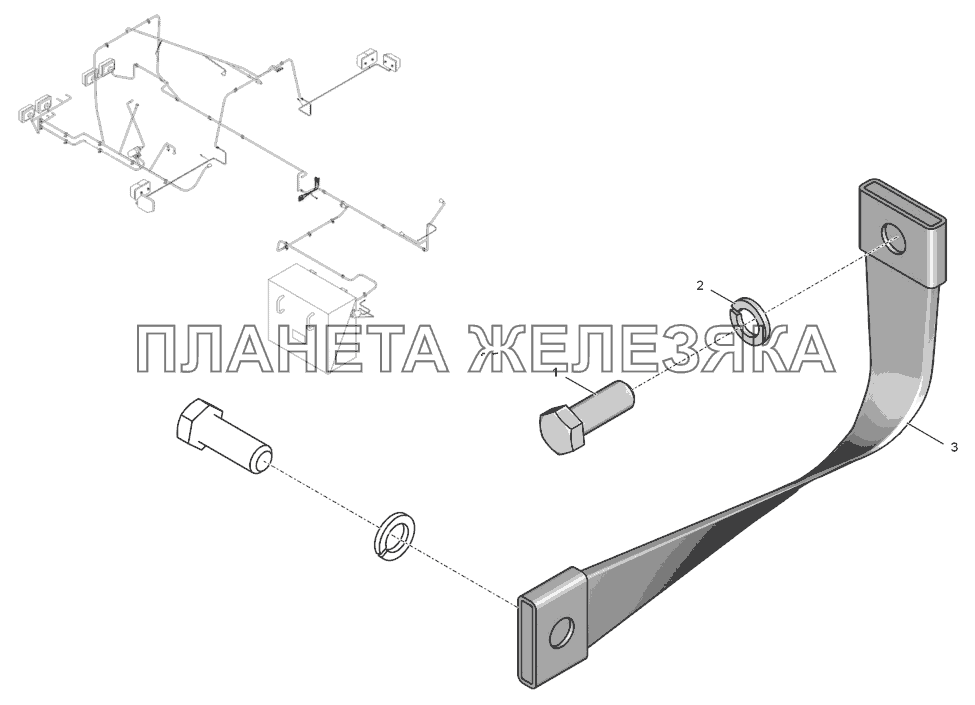 744Р2-3798050 Провод массы стартера К-744Р2 