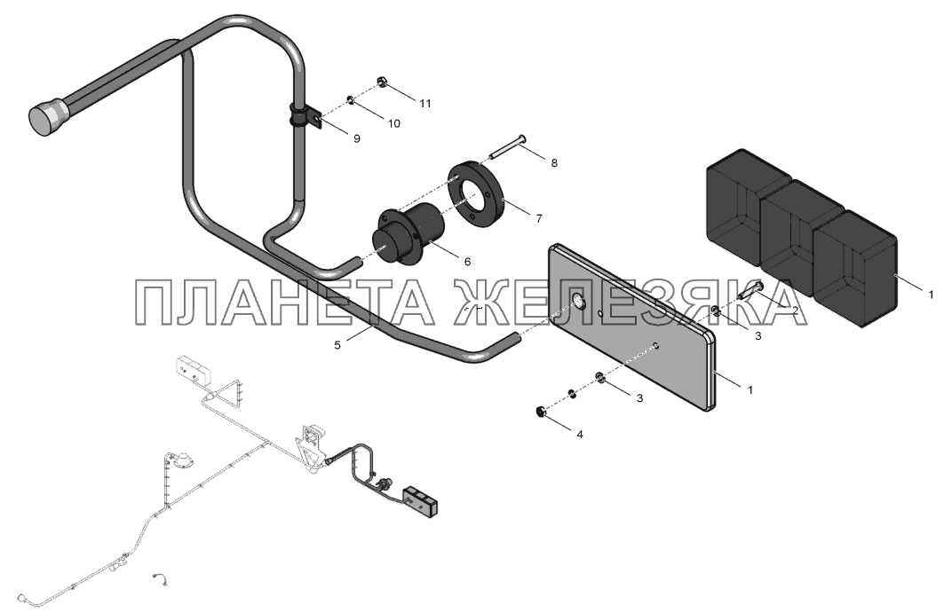 744Р1-3761130 Электрооборудование левого крыла К-744Р2 