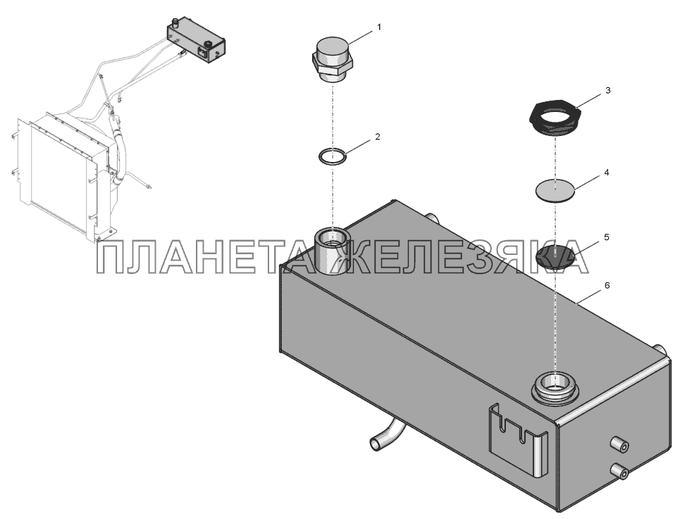 744Р2-1300480 Бак расширительный К-744Р2 