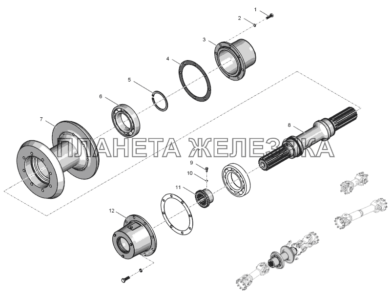 2256010-2220000 Опора промежуточная К-744Р2 