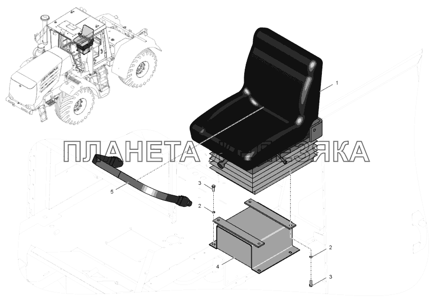 744Р-6800000 Установка сиденья К-744Р2 