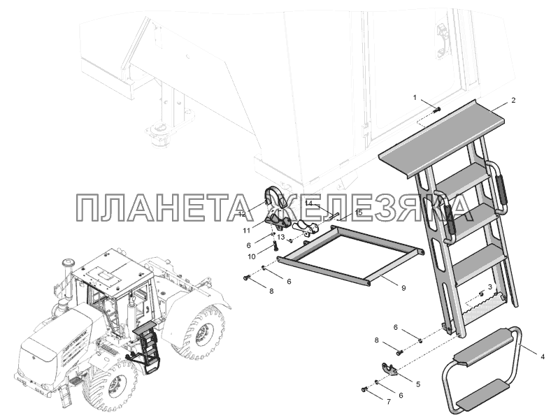 744Р-8210000-3 Лестница К-744Р2 