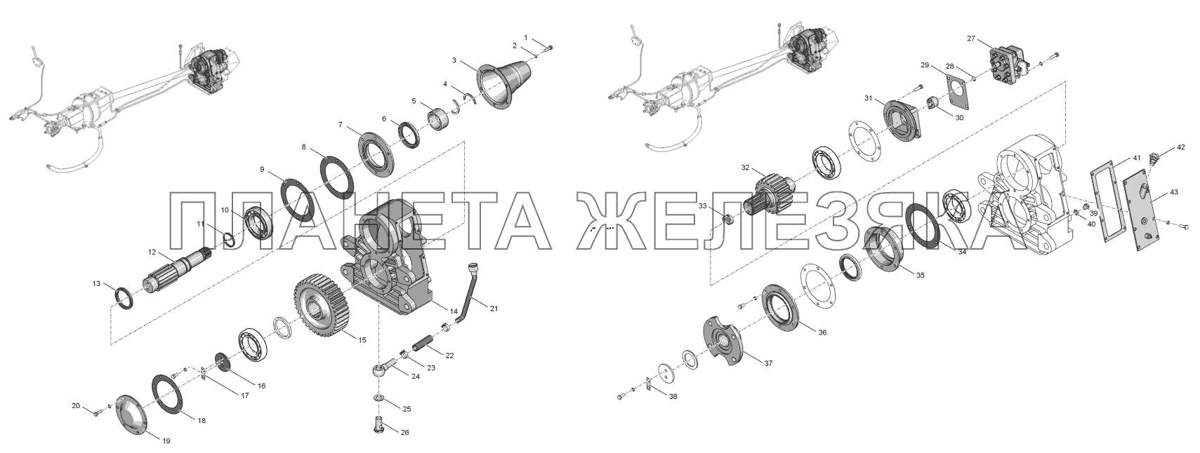 744Р-4202000-1 Редуктор односкоростной К-744Р2 