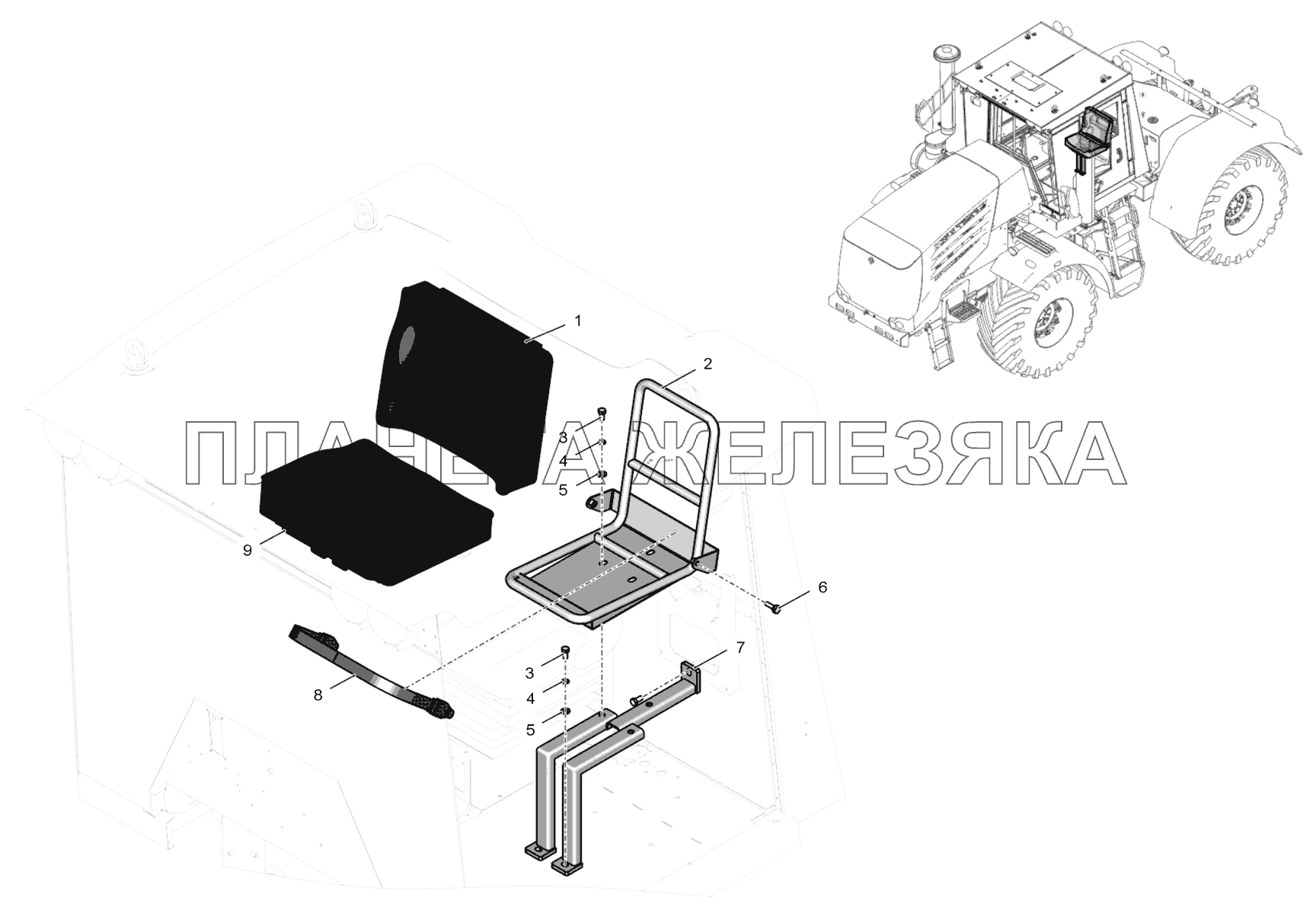 744Р-6810000 Сиденье дополнительное К-744Р3 