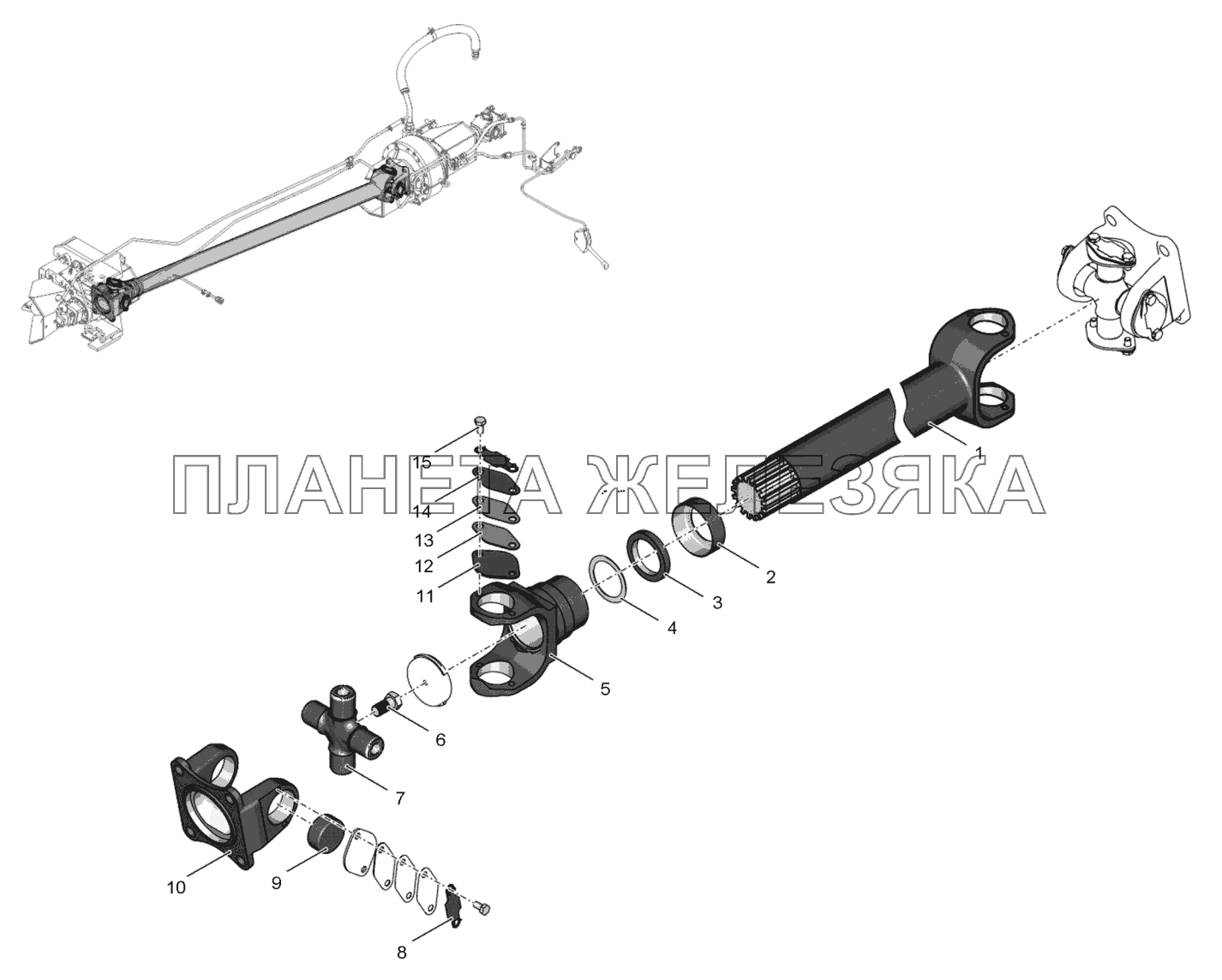 2256010-4239000 Вал карданный К-744Р3 