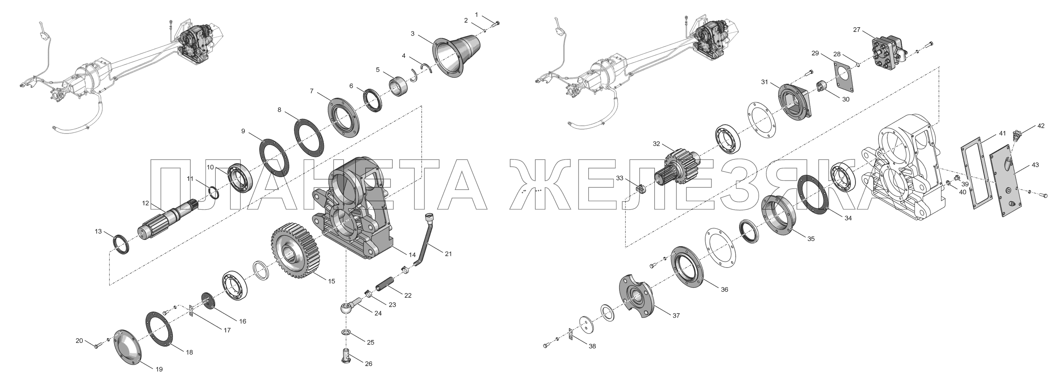 744Р-4202000-1-01 Редуктор односкоростной К-744Р3 