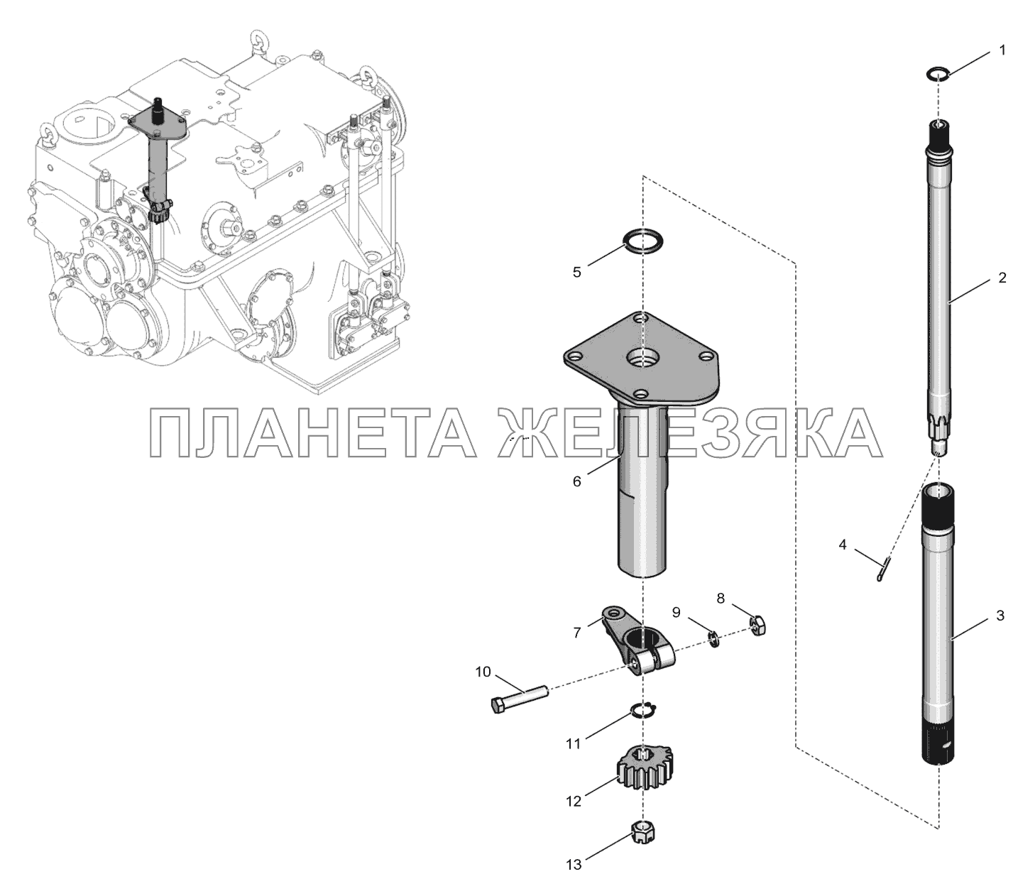 700A.17.01.210-1 Привод управления муфтами К-744Р3 