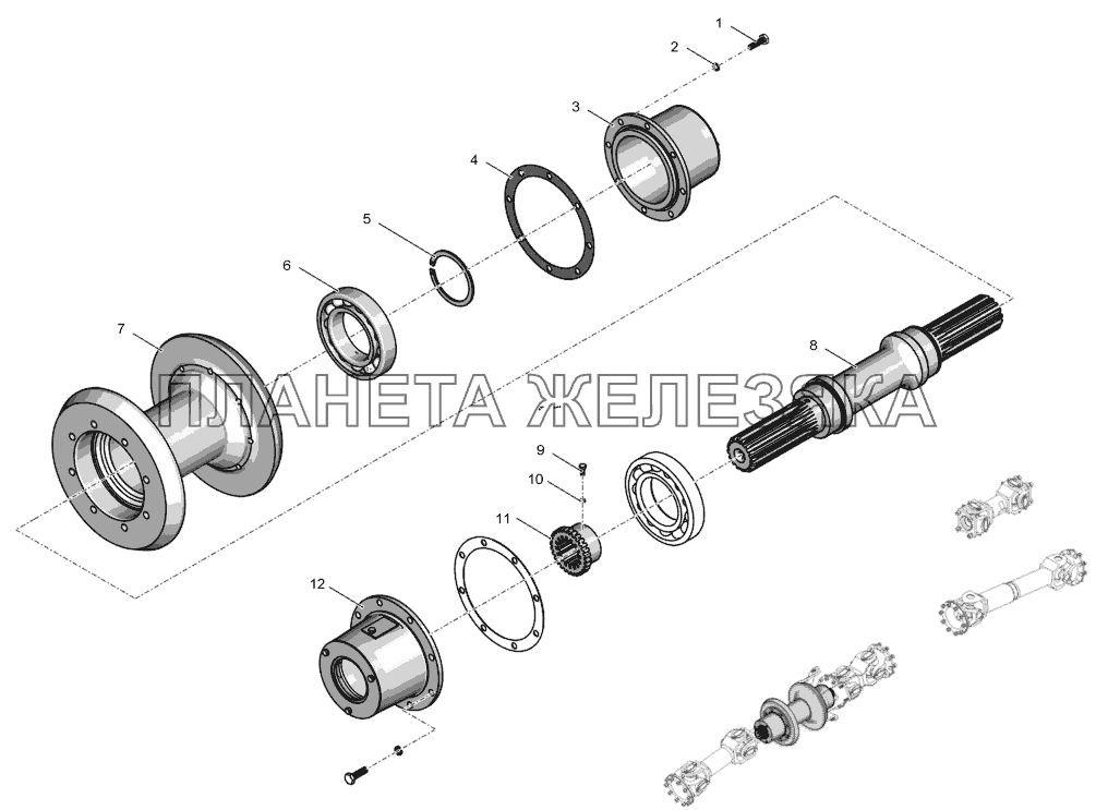 2256010-2220000 Опора промежуточная К-744Р3 