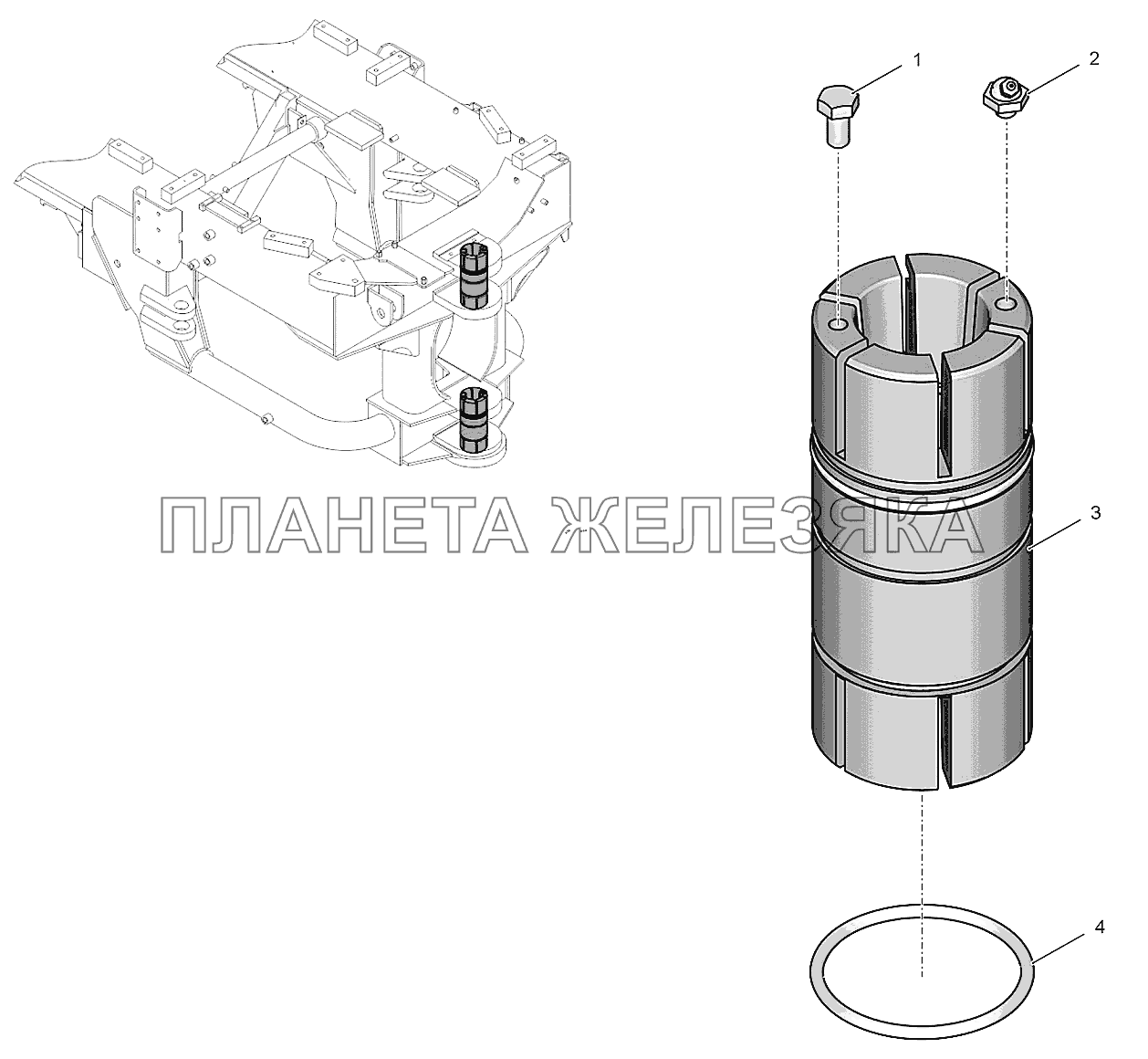 2765020-2800010 Ось К-744Р3 