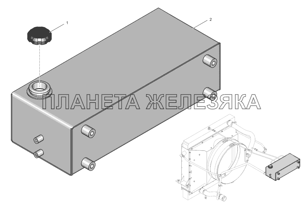 Э744Р3-1300040-1 Бак расширительный К-744Р3 