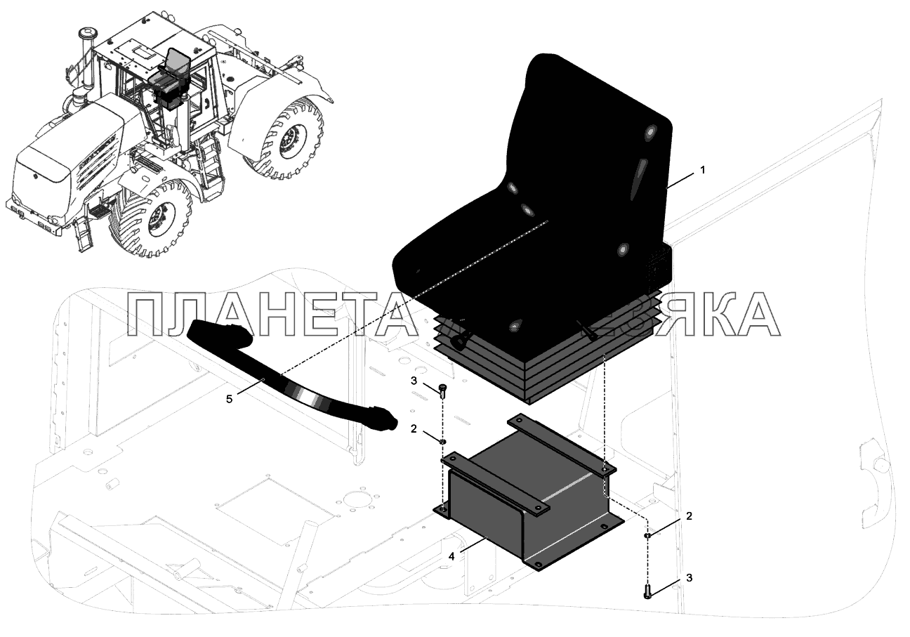 744Р-6800000 Установка сиденья К-744Р3 