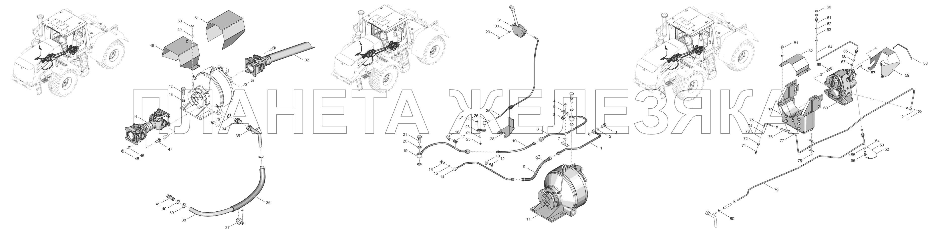 744Р-4200000-01 Механизм отбора мощности К-744Р3 