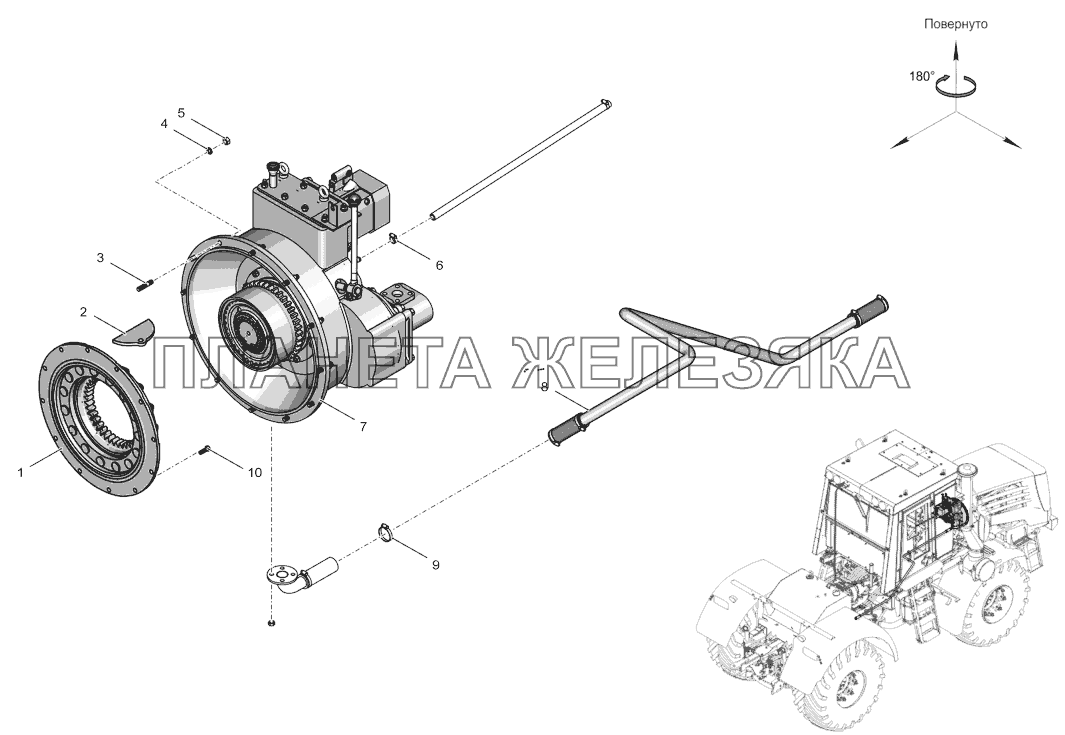 744РЗ-1600000-01 Редуктор с полужесткой муфтой К-744Р3 