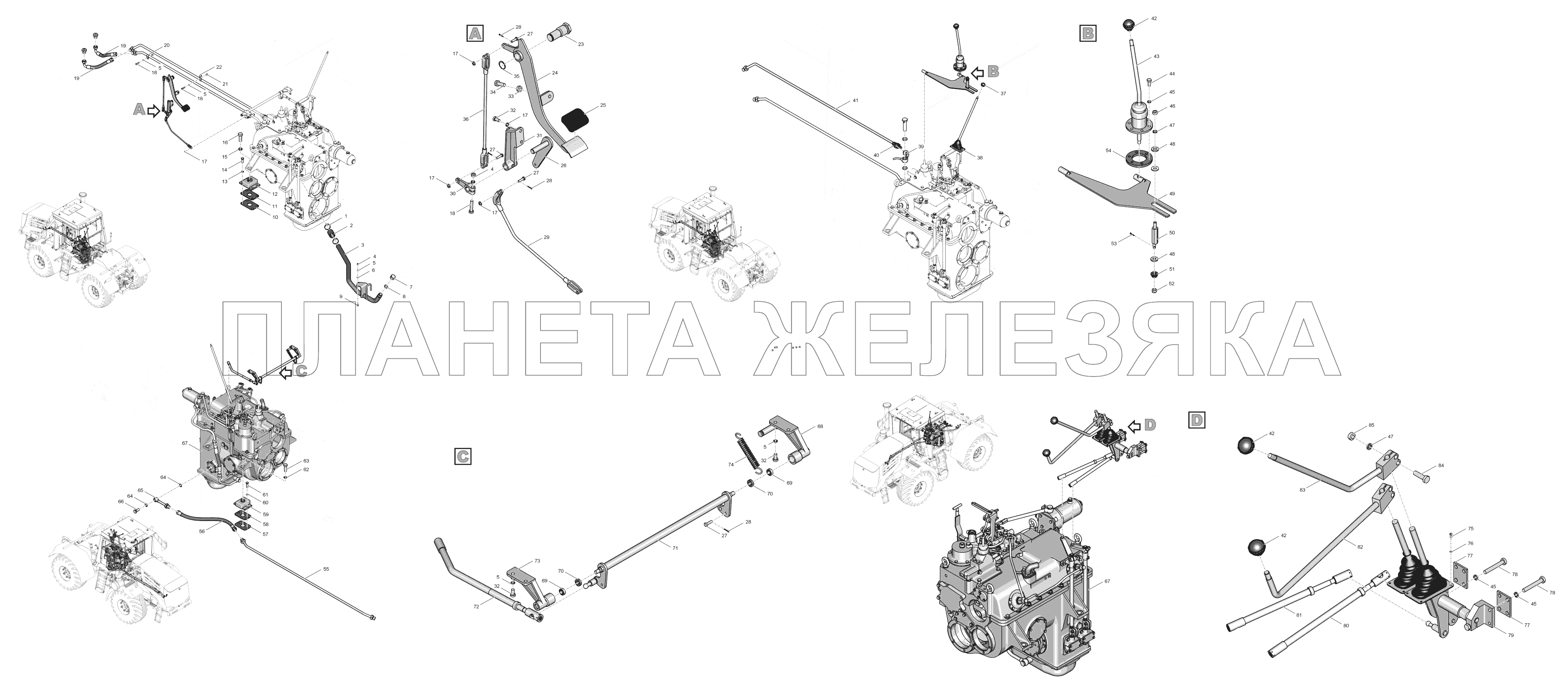 744Р3-0017000 Установка коробки передач К-744Р3 744Р3-0017000 Установка коробки передач К-744Р3