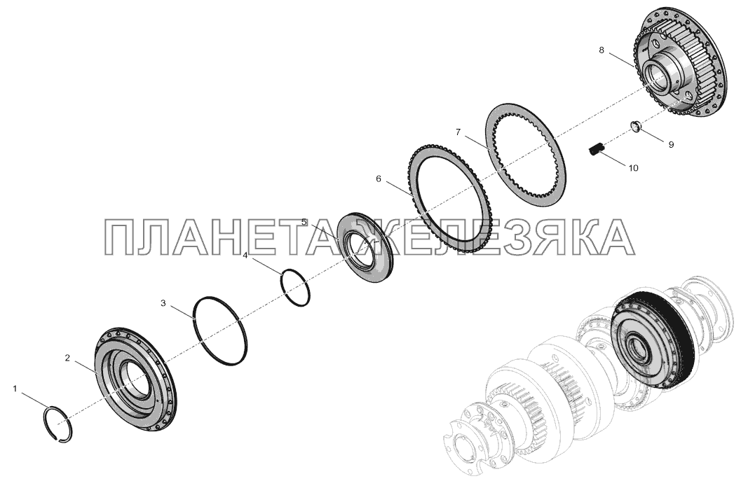 744Р-17.01.220 Фрикцион К-744Р3 