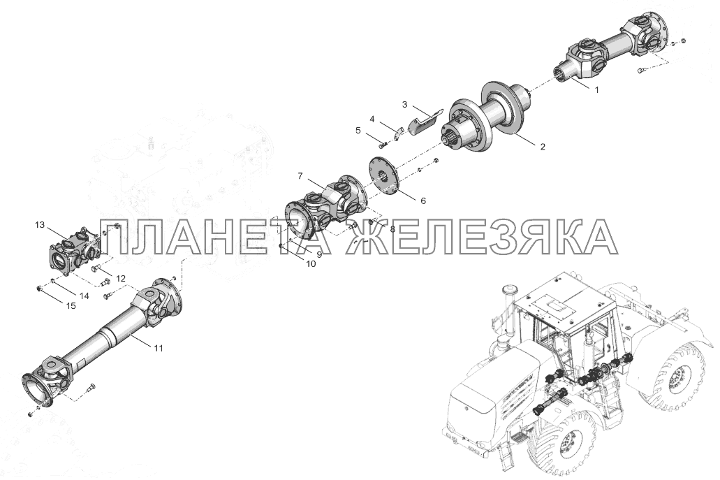 744Р2-2200000 Передача карданная К-744Р3 744Р2-2200000 Передача карданная К-744Р3