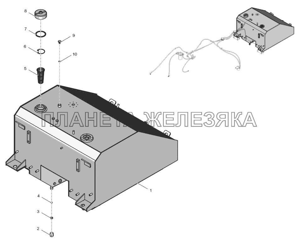 744Р1-1101000-2 Бак топливный К-744Р3 744Р1-1101000-2 Бак топливный К-744Р3