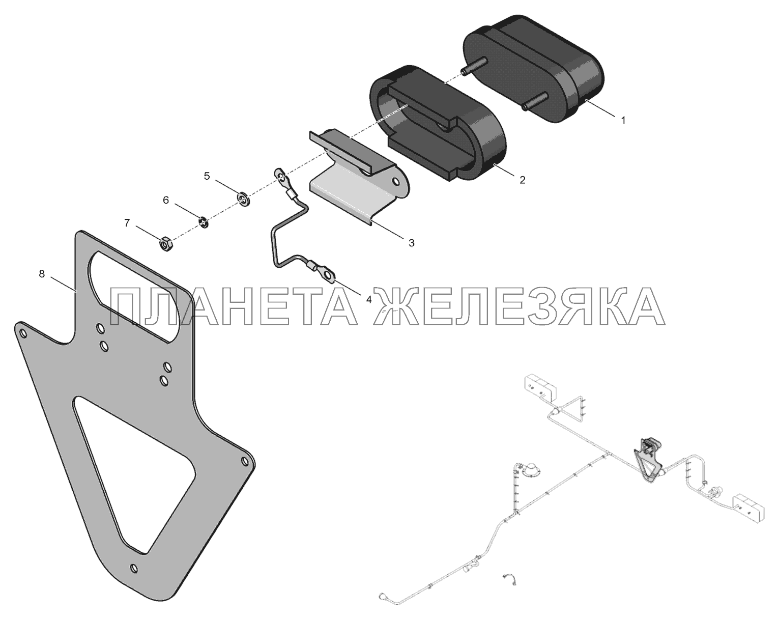 744Р-3761140 Фонарь освещения номерного знака до 01.01.2016 К-744Р3 