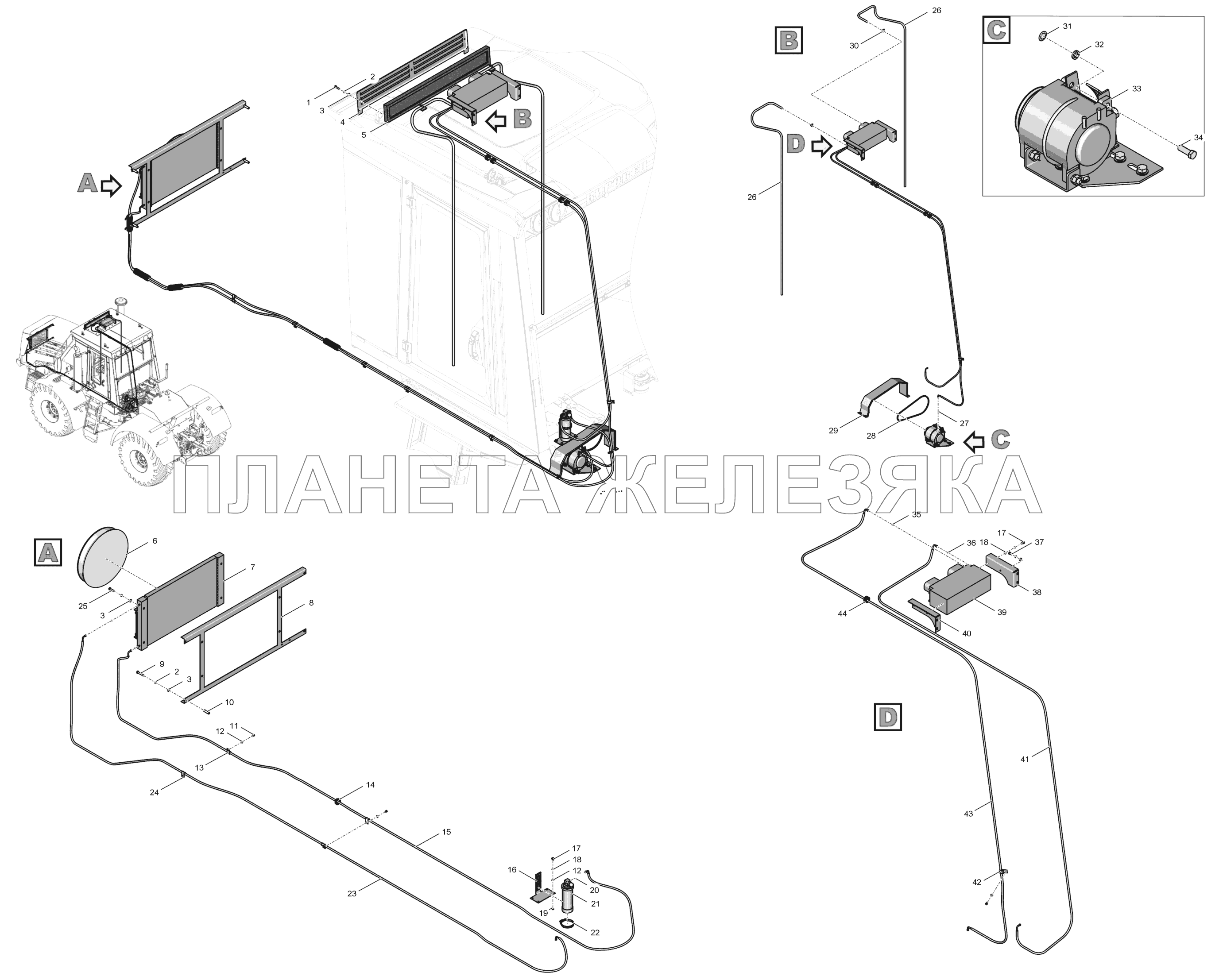 744Р1-8100000-5-02 Система кондиционирования воздуха кабины К-744Р4 