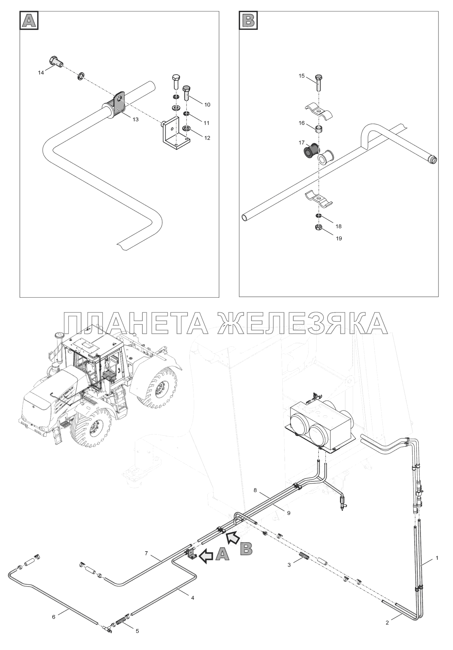 744Р2-8110000-3 Система отопления кабины К-744Р4 