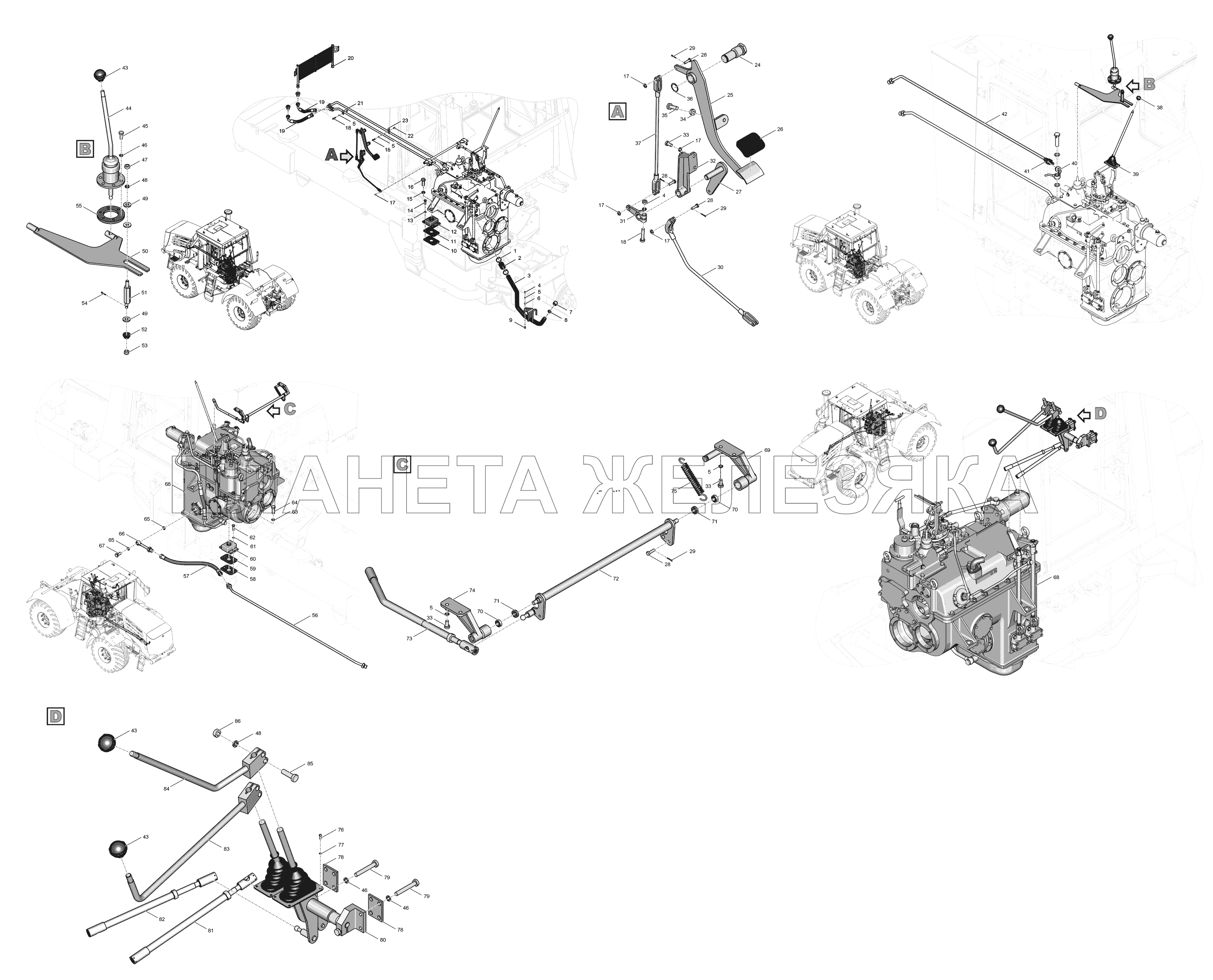 744Р3-0017000 Установка коробки передач К-744Р4 744Р3-0017000 Установка коробки передач К-744Р4